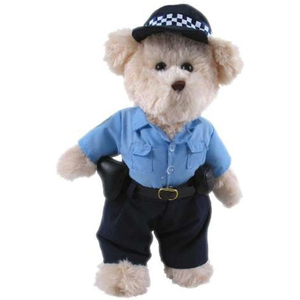 定制软玩具警察制服熊毛绒警察玩具熊