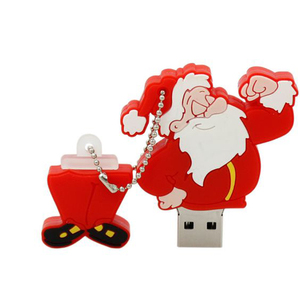 定制形状圣诞老人PVC USB闪存驱动器适用于圣诞节礼物1GB 2GB 4GB - Product Image 1