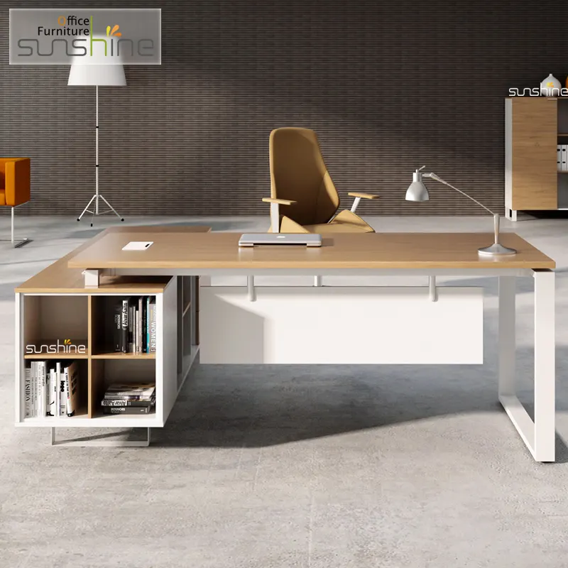 Meja Manajer Kantor Jenis Furnitur Kantor dengan Panel Sopan