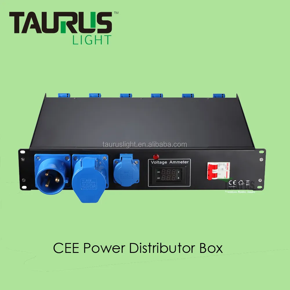Equipos de iluminación de escenario CEE/16/32A Europea hembra de potencia de salida de la caja de distribución
