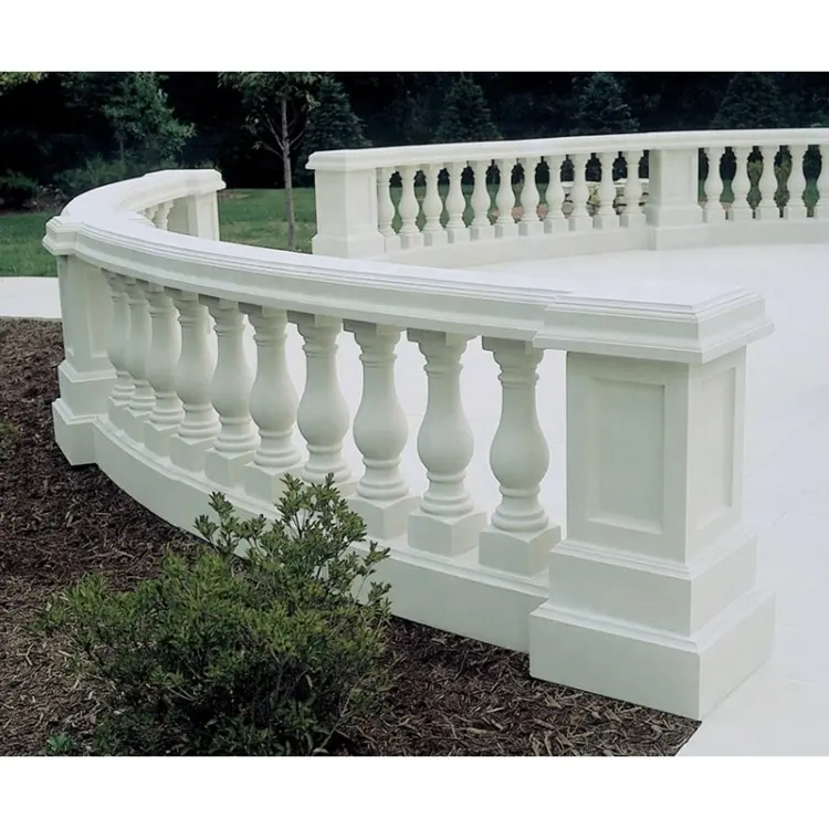 Scale del corrimano delle balaustre di marmo all'aperto Decorative di colore bianco cinese su misura all'ingrosso per il giardino