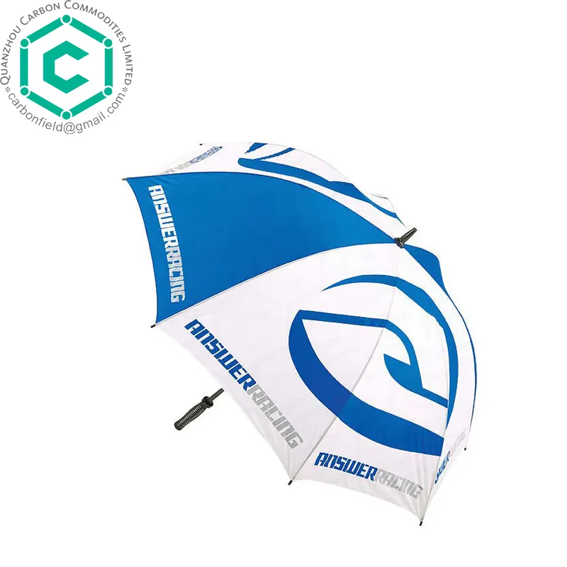 Europe standard Blue and White Durable Straight Golf Umbrella