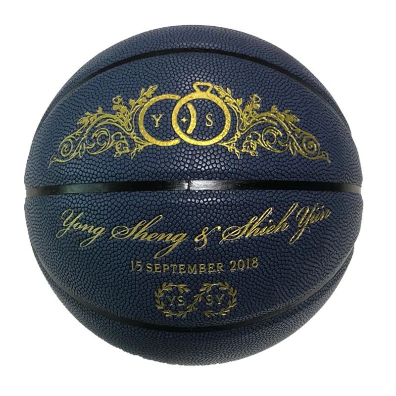 Logos de basquete para umidade azul marinho personalizado, tamanho oficial 7