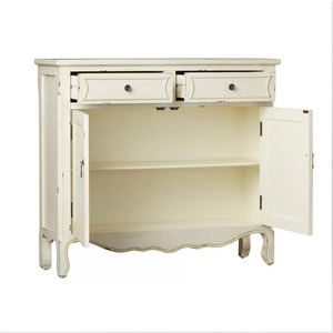 心疼的绿色泡桐木破旧别致餐具柜储物柜 - Product Image 2