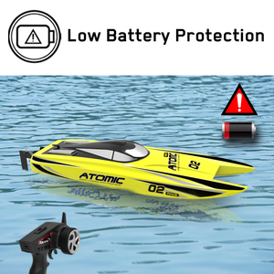 ATOMIC RTR เรือไฟฟ้าบังคับวิทยุ,เรือแข่ง ABS แบบ Unibody ความเร็วสูง50กม./ชม. แข็งแรง - Product Image 6