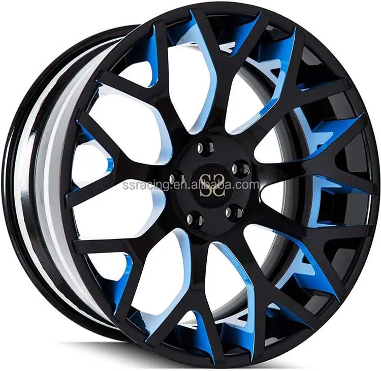 For Audi Q7 20 inch gloss black with blue windows forged wheels/New style wheels/Heavy duty forged wheels 5x130