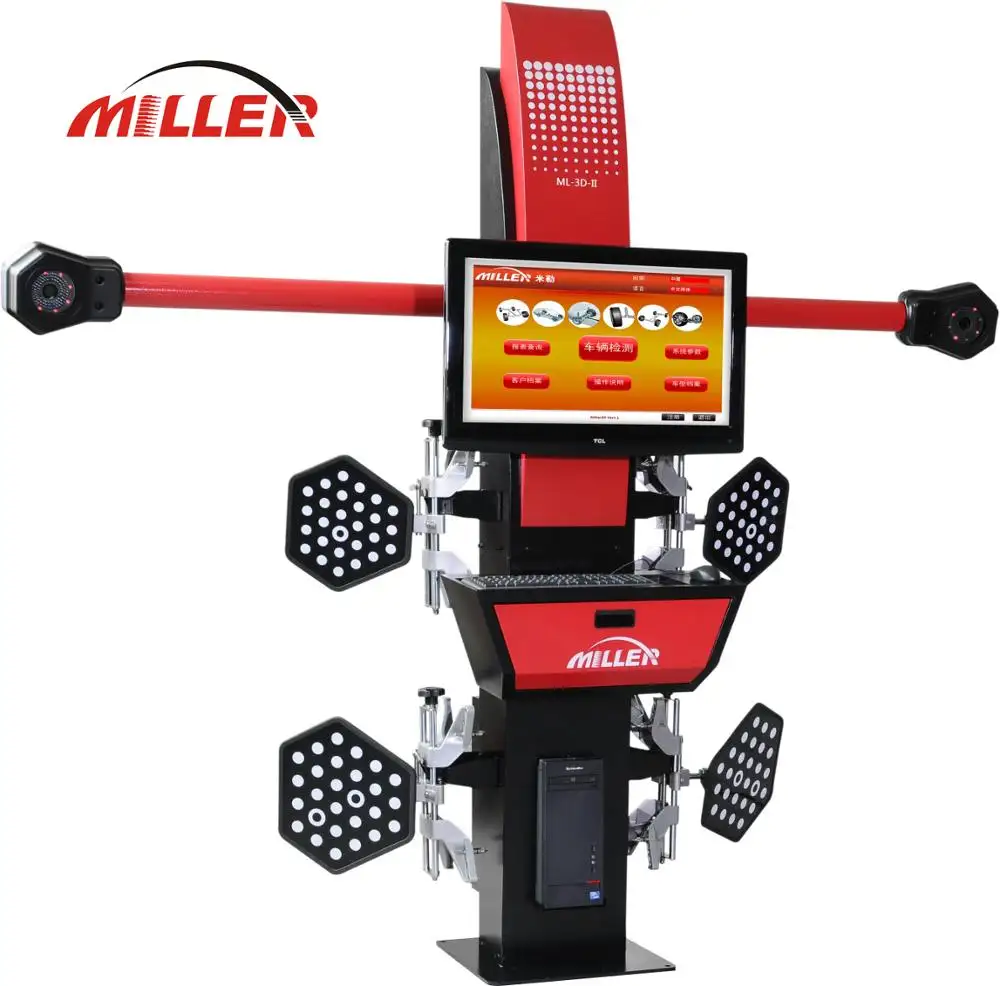 MILLER Multi-language ,high precision big screen 3D wheel alignment 3D wheel alignment machine ,free updated datas for lifetime