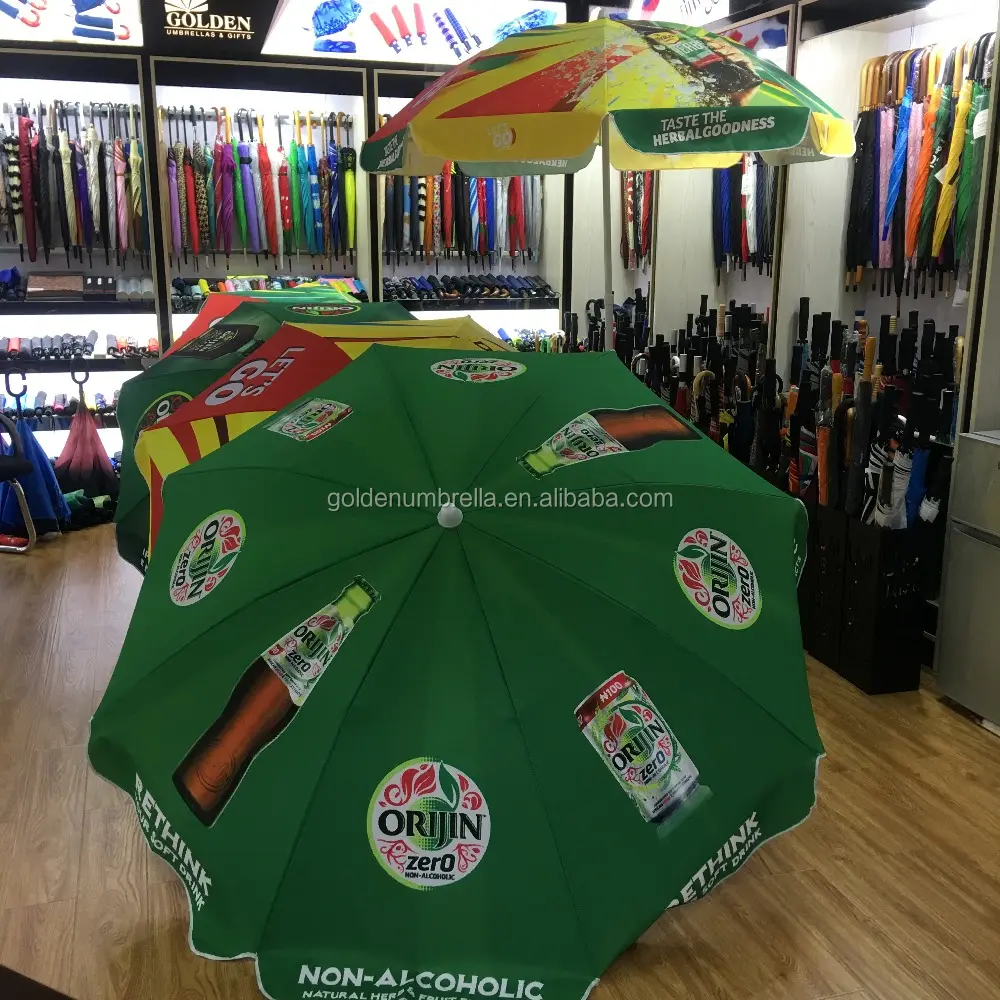Guarda-chuva promocional, guarda-sol à prova de vento de 48 polegadas, 8 painéis