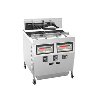 Commerciale Aperto Friggitrice Con Automatico Sistema di Filtro Olio