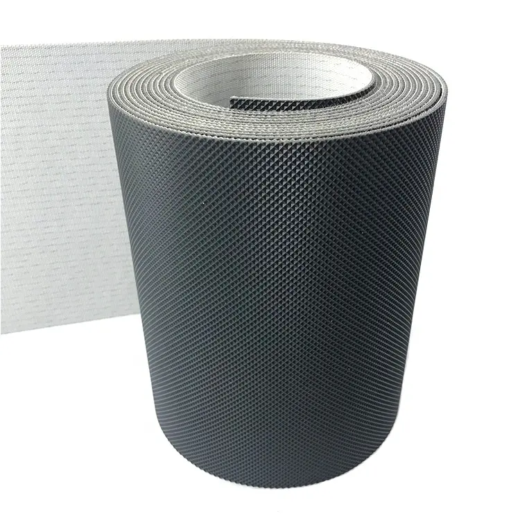 China Manufacturer Running Belt Wear Resisting 1.6mm Black Golf Treadmill PVC Conveyor Belt With Different Pattern