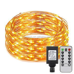 LED Dimmable <strong>String</strong> <strong>Lights</strong> Plug in with Remote, LED Copper Wire Fairy <strong>Lights</strong> 8 Flashing Modes with <strong>Timer</strong> &amp; Adapter - Product Image 1