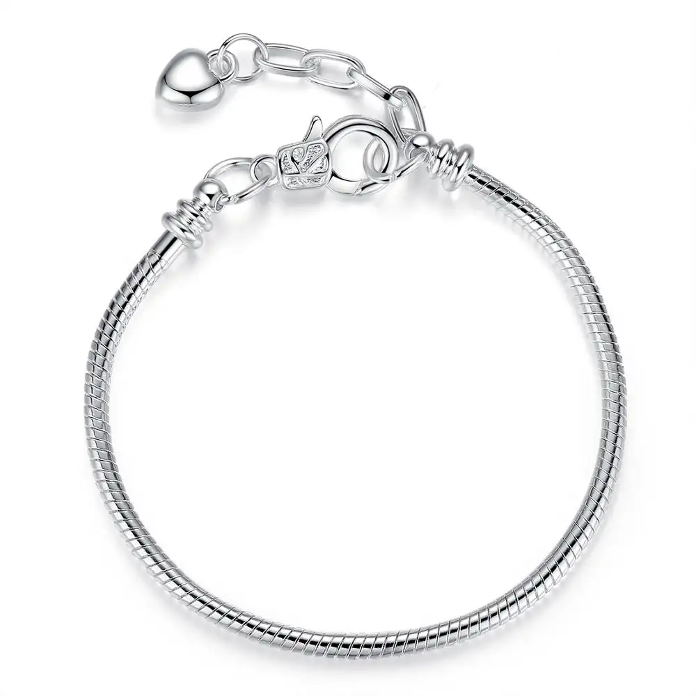 Mix & Mingle pulsera de cadena de serpiente de plata brillante plateado ajuste para las mujeres y las niñas de todas las edades regalo perfecto regalo para la novia