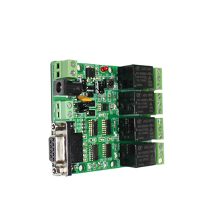 RS232 Entrada de interfaz de control 4-Forma de salida de relé IO Placa de controlador módulo para el sistema de control de acceso - Product Image 2