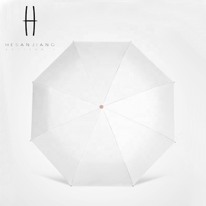 带标志印花的自动开合伞标准尺寸纯色折叠雨 - Product Image 3
