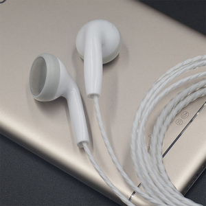 זהב מצופה ישר תקע שטוח earplug מיקרופון אוזניות אוזניות חכם נייד טלפון אבזר