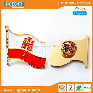 Quốc gia bán buôn cờ Kim Loại cổ áo huy hiệu <span class=keywords><strong>Gibraltar</strong></span> UK cờ tùy chỉnh thực hiện kép hai cờ kim loại pin phù hiệu - Product Image 4