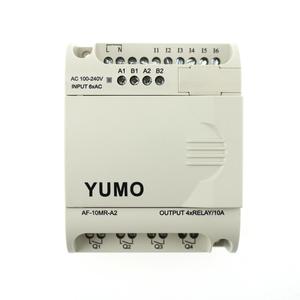 YUMO AF-10MR-A2 PLC 85V-240VAC, 6 puntos de entrada de CA 4 puntos de salida de relé PLC - Product Image 1