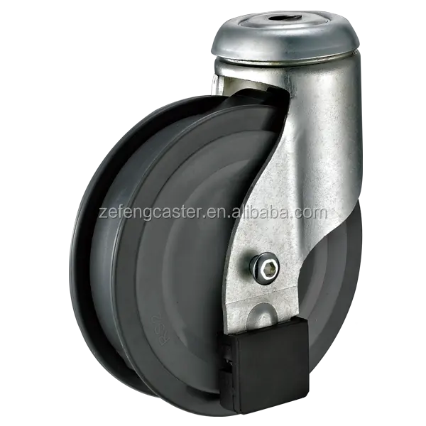 Escalator Caster - Special brake with Twin PU Wheel - for Shopping Trolley