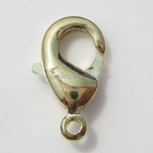 15 毫米黄铜龙虾爪扣与保护油 14k 黄金龙虾扣 - Product Image 3