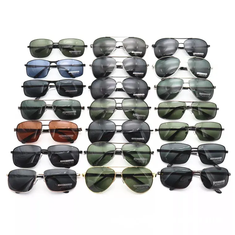 Gafas de sol de metal polarizadas, colores variados, uv400