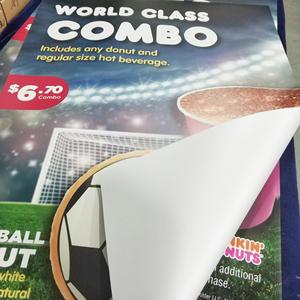 定制不干胶广告海报印刷大尺寸A0 A2 A3债券纸电影明星海报乙烯基材料教育广告旗帜
