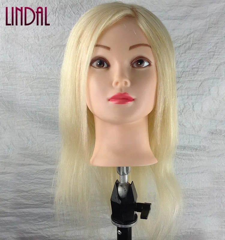 LINDAL หุ่นโมเดลผู้หญิงพร้อมขาตั้ง,หุ่นผมแอฟริกาแท้หัวคุณภาพสูงพร้อมการฝึกทำผม