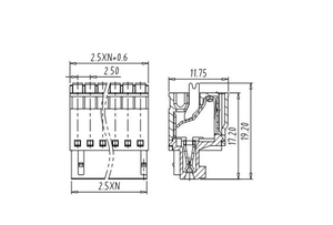 גבוהה באיכות 28-20AWG 2.5mm המגרש ירוק נתקעים מסוף בלוק