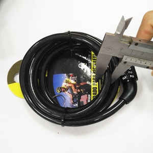 8*1500mm nuevo ciclismo seguridad 4 dígitos combinación bicicleta bloqueo bicicleta Cable cadena bloqueo con código fijo