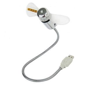 Relógio elétrico flexível para pc e notebook, ventilador de teto usb com luz de <span class=keywords><strong>led</strong></span>