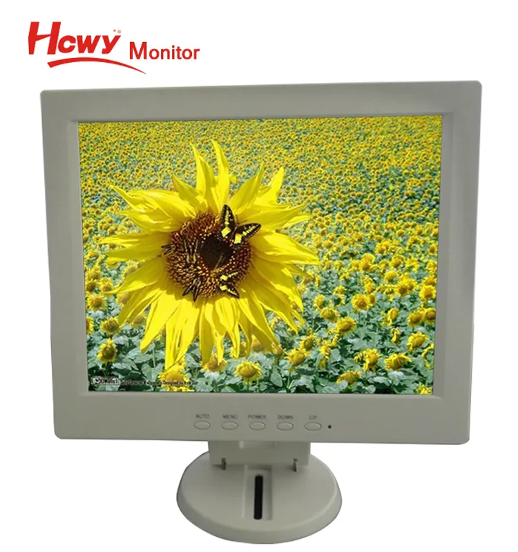 En iyi masaüstü 12 13 14 15 17 inç TFT LCD beyaz monitör LED bilgisayar Pos PC monitörü 12 ''endüstriyel tıbbi ekran