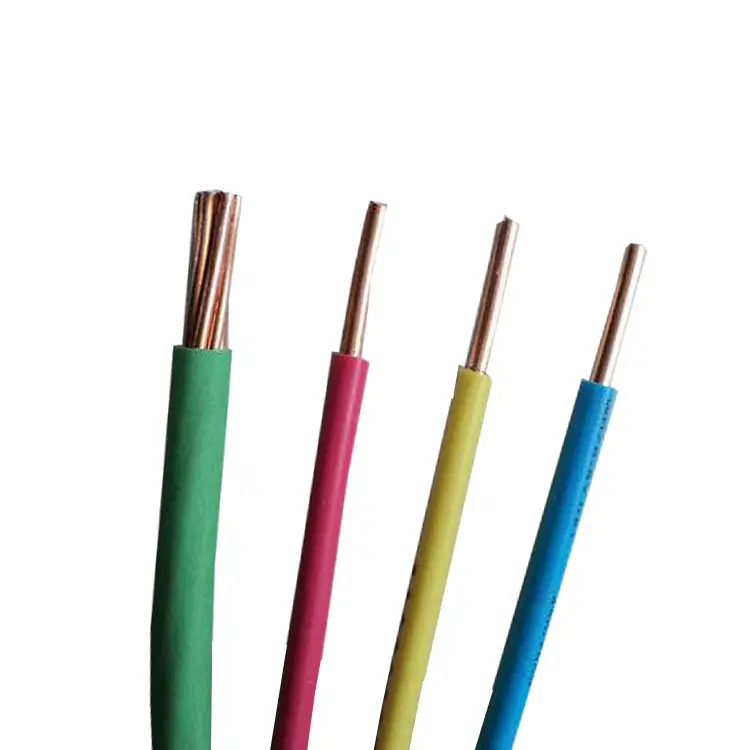 Cable eléctrico de cobre, cable de cobre único de aislamiento de PVC, 1,5mm