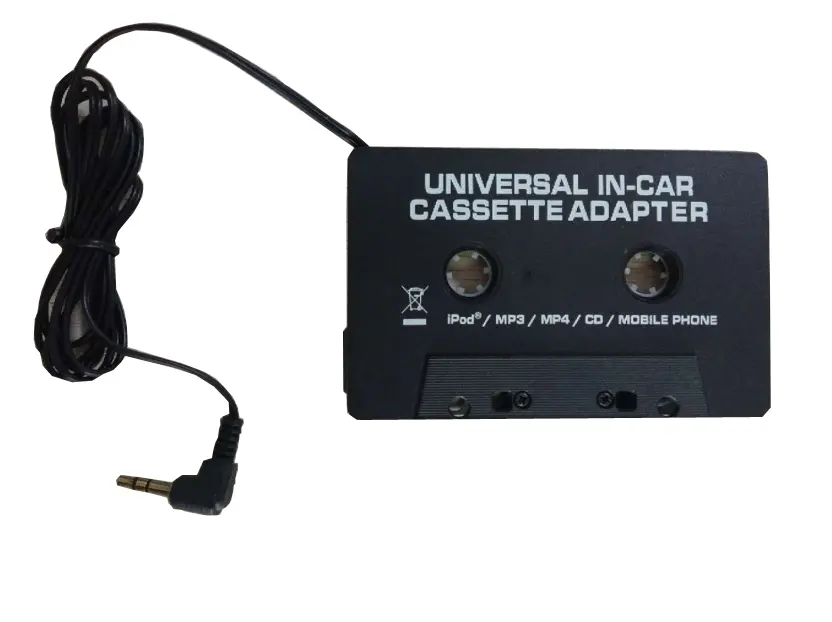 ขายร้อนและคุณภาพที่ดีที่สุด Universal In - Car Cassette Adapter อะแดปเตอร์สำหรับ iPod, MP3, MP4, CD, โทรศัพท์มือถือสีดำ