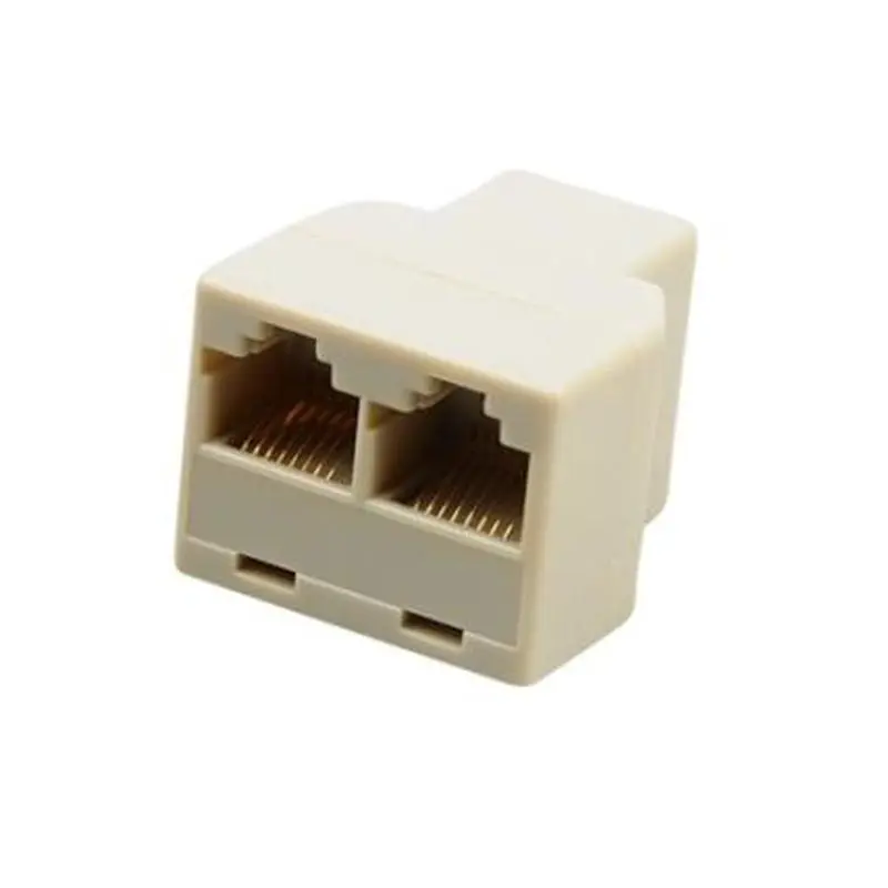 RJ45 3ทางสายเคเบิลเครือข่ายแยก RJ45หญิง2 RJ45หญิง Lan Ethernet สายเคเบิลแยก Coupler