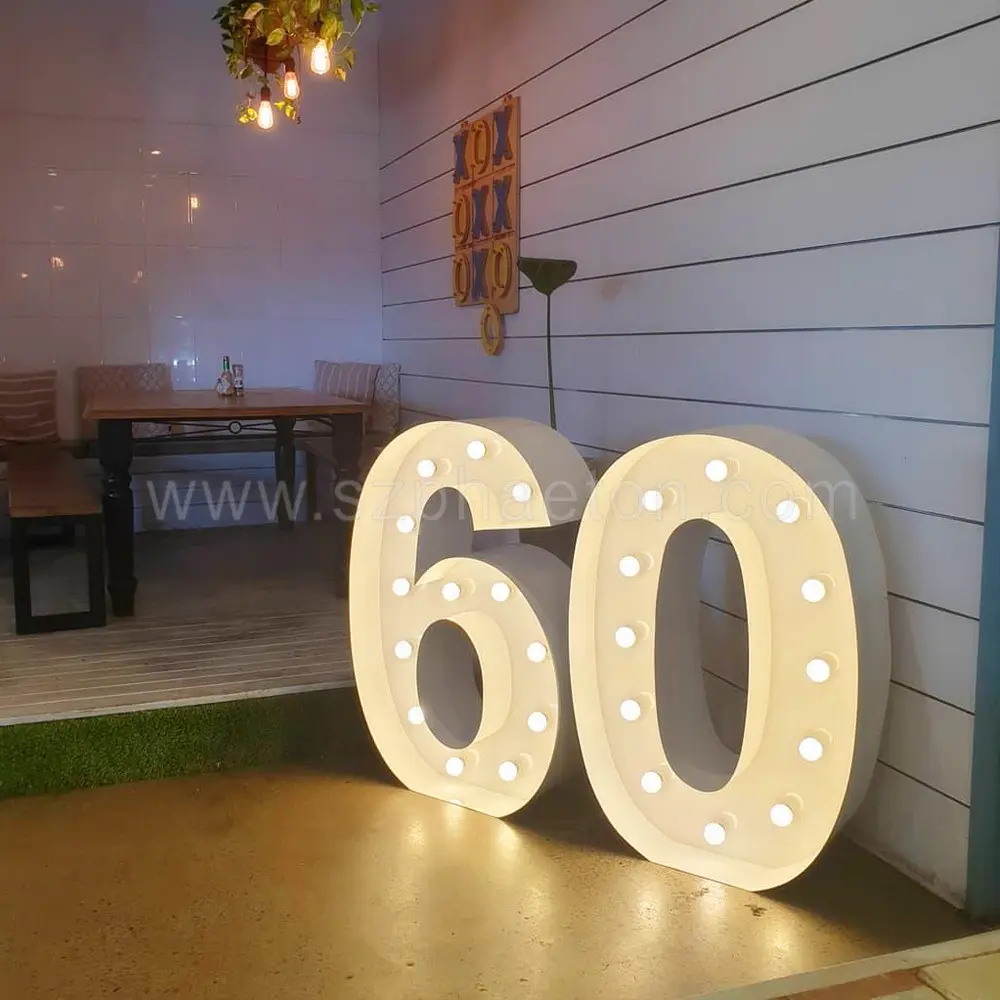 60th birthday party decorations, giant led light up marquee numbers letters for birthday party supplies
