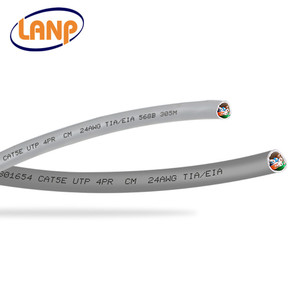 裸实心铜BC CU 24AWG 0.51毫米1000英尺<span class=keywords><strong>UTP</strong></span> 5e类电缆闭路电视卷线盒闭路电视引线