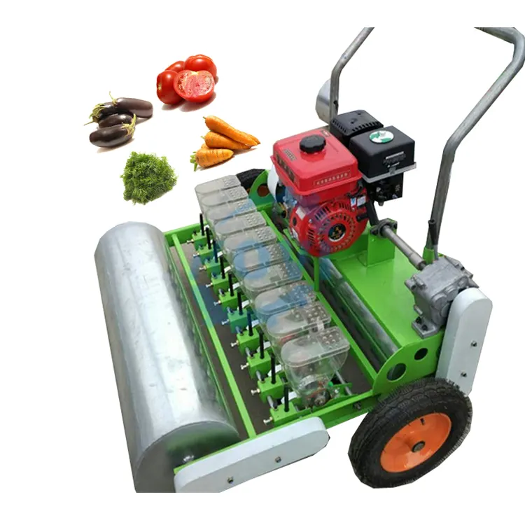 Máquina plantadora de semillas, motor de gasolina, semillas de sésamo, verduras, repollo, espinaca