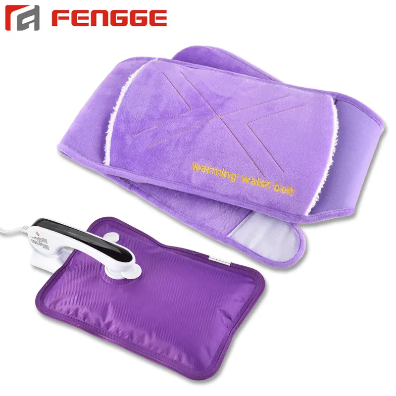 Electric Hot Water Heating Bag Heat Pack Warmer Rechargeable Hot Water Bottle with Belt for Waist Warming