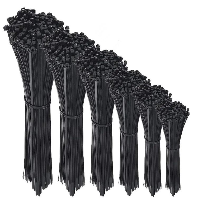 CNBX di Alta Qualità bianco nero di auto-bloccaggio in plastica di nylon di fissaggio dei cavi