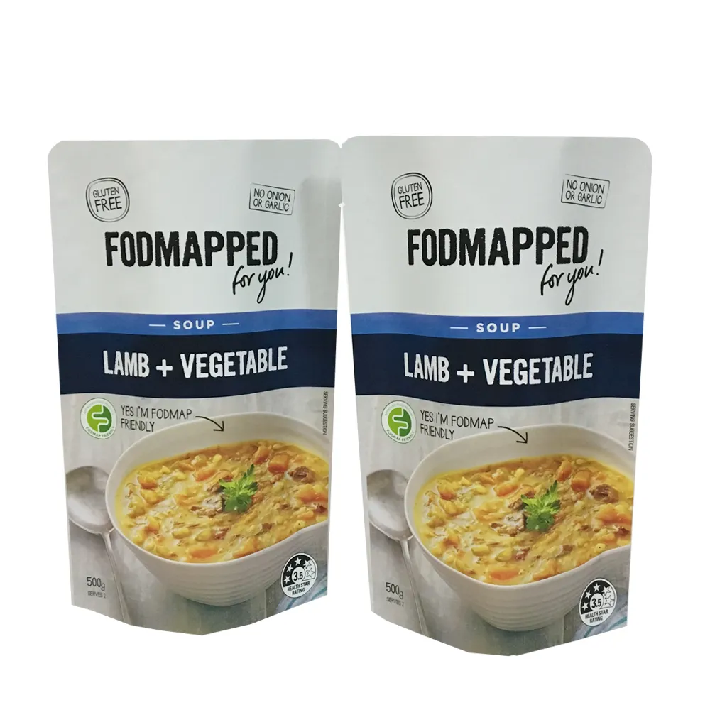 Custom wholesale printed plastic frozen food packaging bag