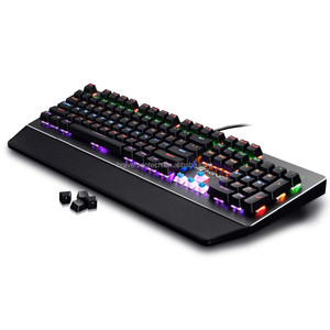 <strong>Computer</strong> Gaming Cool Flashing Electronic <strong>Keyboard</strong> with Real Mechanical <strong>Keyboard</strong> <strong>Keys</strong> - Product Image 1
