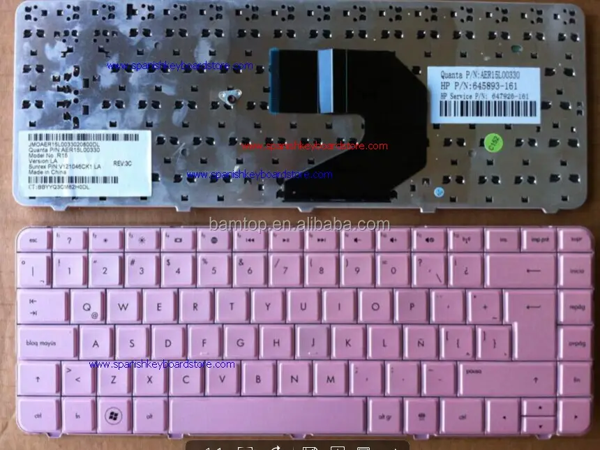 Para HP G4 Rosa América Latina V121046CK1 R15 AER15L00330 645893-161, 647926-161, LA del teclado de China teclado distribuidor