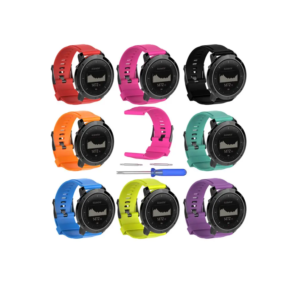 Tschick Band Suunto Traverse, yedek silikon bant için tornavida ile Suunto Traverse serisi İzle