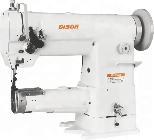 Máquina de coser con alimentación compuesta de cama cilíndrica de DS-341, bolso de cuero, máquina de coser de material grueso