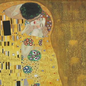 จูบโดย Klimt กรอบทำด้วยมือภาพวาดสีน้ำมันที่มีชื่อเสียงการทำสำเนา Dafen - Product Image 2