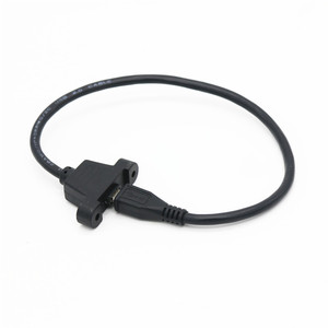 库存向下角面板安装类型USB 2.0 USB迷你B公到USB迷你B母电缆，带螺钉 - Product Image 6