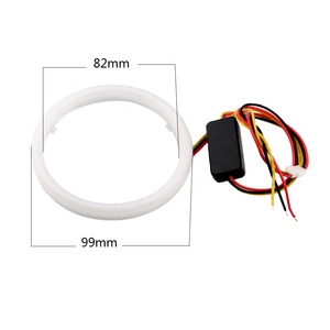 LED pamuk zikzaklı melek gözler halo yüzükler nazik ışık 60mm 80mm 120mm çift renkler beyaz sarı led melek gözler
