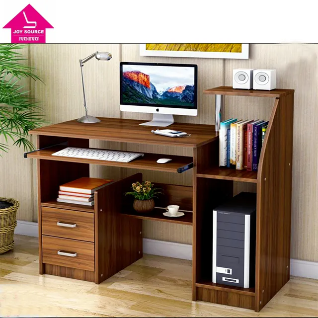 Walnut Computer Desk Table/Office/Student/Drawer Shelves