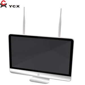h.265 wifi安全摄像头套件nvr 4ch wifi套件3mp 2mp ip摄像头p2p nvr，带监视器