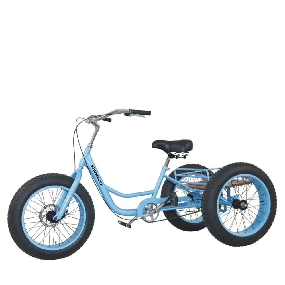 High quality utility fat tire single speed tricycle/beach mountain tricycle cargo bike bicycle for family
