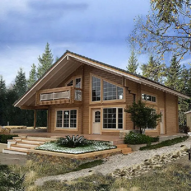 Alta calidad cabaña kit de casa de madera de casa prefabricada de madera